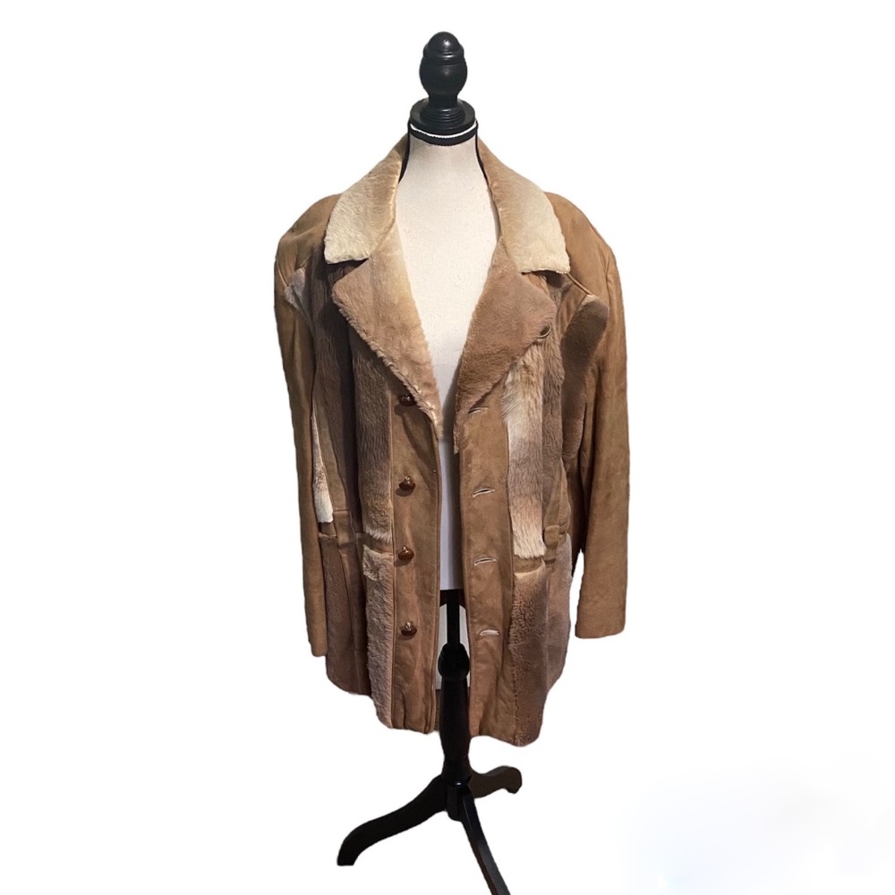 Vintage A Robert Lewis Idea Kangaroo Fur Suede Coat
